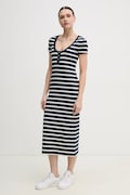 Tommy Hilfiger rochie culoarea bleumarin, midi, mulată, WW0WW43864