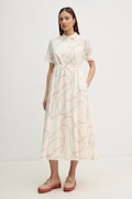 Tommy Hilfiger rochie culoarea bej, maxi, evazată, WW0WW46009