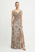 Guess rochie ADLE culoarea maro, maxi, evazată, W5GK10 WF1T2