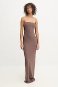 Guess rochie EVELINE culoarea maro, maxi, mulată, O5GK00 KCDE0