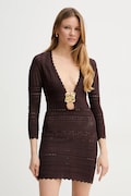 Elisabetta Franchi sukienka kolor brązowy mini dopasowana AM74S52E2
