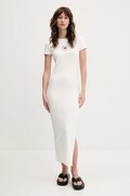 Tommy Jeans rochie culoarea alb, midi, mulată, DW0DW20384