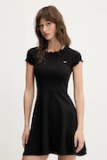 Tommy Jeans rochie culoarea negru, maxi, evazată, DW0DW20614