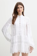 Bardot rochie ANTONIA culoarea alb, mini, dreaptă, 59849DB
