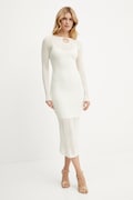 Marciano Guess sukienka EMMA kolor beżowy maxi dopasowana 5GGK45 5869Z
