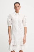 Liu Jo rochie din bumbac culoarea alb, mini, evazată, WA5256.T4853