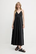 Liu Jo sukienka kolor czarny maxi rozkloszowana VA5069.TS330
