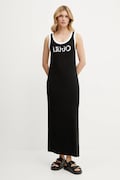 Liu Jo rochie culoarea negru, maxi, dreaptă, VA5134.JS360