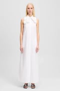 Бавовняна сукня Karl Lagerfeld колір білий maxi пряма A2W13004