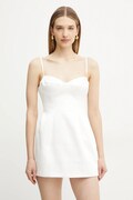 Bardot sukienka kolor biały mini prosta 59817DB