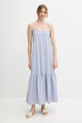 United Colors of Benetton sukienka kolor niebieski maxi rozkloszowana 4SZRDV0B8