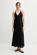 United Colors of Benetton vestito di lino colore nero  4AGHDV0BF