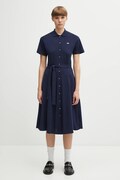 Бавовняна сукня Lacoste колір синій mini розкльошена EF9621