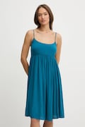 Φόρεμα United Colors of Benetton χρώμα: τιρκουάζ, 4VW95V028