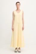 Pangaia cotton dress Midweight Long Dress yellow color 10002554
