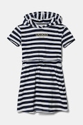 Guess sukienka bawełniana dziecięca kolor niebieski mini rozkloszowana J5RK32 KA6R4