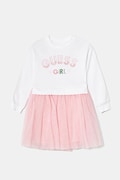Guess sukienka bawełniana dziecięca kolor biały mini rozkloszowana K5RK05 K82T0