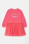 Guess sukienka bawełniana dziecięca kolor różowy mini rozkloszowana K5RK05 K82T0