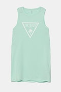 Παιδικό βαμβακερό φόρεμα Guess χρώμα: τιρκουάζ, J4GK35 JA914