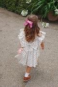 Дитяча сукня Konges Sløjd EVIA BOW DRESS GOTS колір бежевий mini розкльошена KS103055