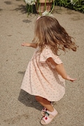 Šaty Konges Sløjd COCO DRESS GOTS oranžová farba, mini, áčkový strih, KS103059