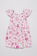 Παιδικό βαμβακερό φόρεμα United Colors of Benetton χρώμα: ροζ, 34VAGV010