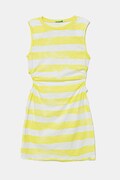 United Colors of Benetton sukienka bawełniana dziecięca kolor żółty mini prosta 3SL3CV013