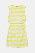 United Colors of Benetton sukienka bawełniana dziecięca kolor żółty mini prosta 3SL3CV013