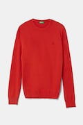 Detský bavlnený sveter United Colors of Benetton červená farba, tenký, 1098C107W
