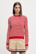 Tommy Jeans pulover za žene od pamuka crveni DW0DW20159