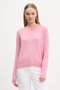 Tommy Jeans sweter bawełniany kolor różowy lekki DW0DW20159