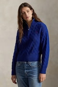 Polo Ralph Lauren sweter damski bawełniany niebieski 211963467