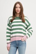 United Colors of Benetton pulover de bumbac femei, culoarea verde, 1494E10CW