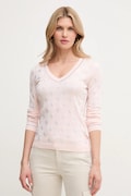 Пуловер Guess ROSIE дамски в розово от лека материя W5GR07 Z3D60