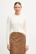 Tommy Hilfiger sweter bawełniany kolor beżowy lekki WW0WW44993