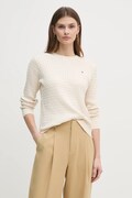 Βαμβακερό πουλόβερ Tommy Hilfiger χρώμα: μπεζ, WW0WW44993