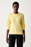 Tommy Hilfiger pulover pentru femei din bumbac galben WW0WW44993
