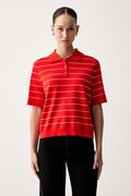 Tommy Hilfiger πουλόβερ γυναικείο βαμβακερό κόκκινο WW0WW44993