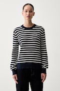 Tommy Hilfiger πουλόβερ γυναικείο βαμβακερό σκούρο μπλε WW0WW44993