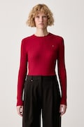 Tommy Hilfiger sweter damski bawełniany bordowy WW0WW44993