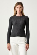 Tommy Hilfiger sweter damski bawełniany szary WW0WW44993