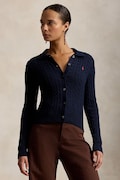 Polo Ralph Lauren cardigan din bumbac pentru femei bleumarin 211971881
