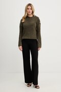 Morgan sweter z domieszką wełny MBULLE damski kolor zielony MBULLE
