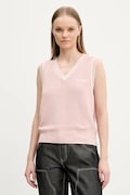 Βαμβακερό γιλέκο Guess Jeans χρώμα: ροζ, W5GR02 Z3HM1