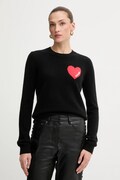 FROM FUTURE sweter kaszmirowy damski kolor czarny lekki WPR01195
