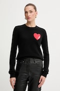 FROM FUTURE sweter kaszmirowy damski kolor czarny lekki WPR01195