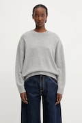 Anine Bing maglione in cachemirie Lee Crew Sweater colore grigio  A.09.10662