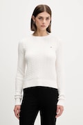 Tommy Jeans sweter bawełniany damski kolor beżowy lekki DW0DW22165