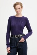 Tommy Jeans sweter bawełniany damski kolor fioletowy lekki DW0DW22165