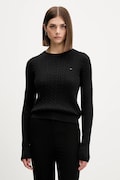 Tommy Jeans sweter bawełniany damski kolor czarny lekki DW0DW22165